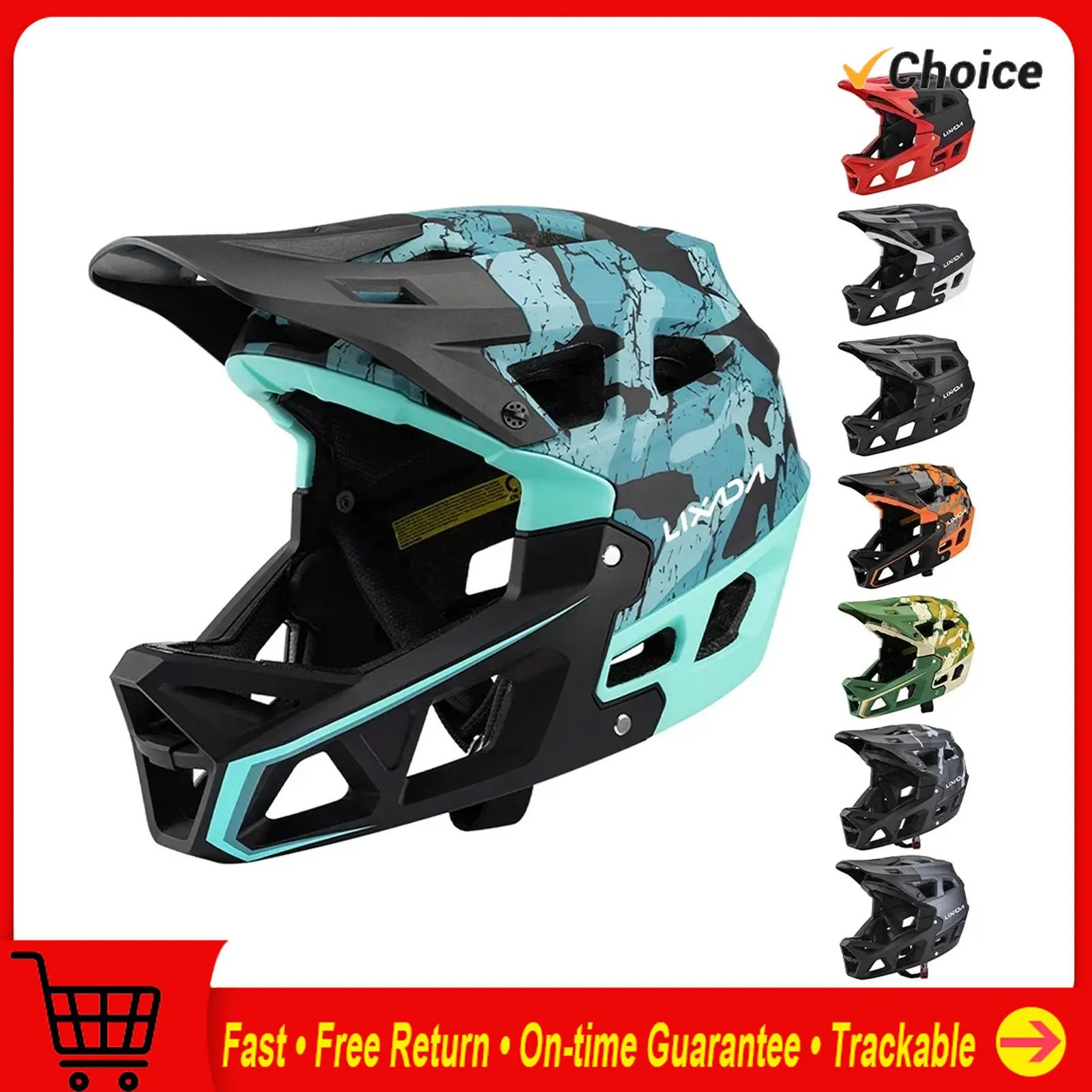 Cycling Gear Ladies - マウンテンバイク安全サイクリングギア フルフェイスMTBヘルメット ダウンヒルレース用 大人用 31個の通気孔と調節可能なバイザー付き 男女兼用