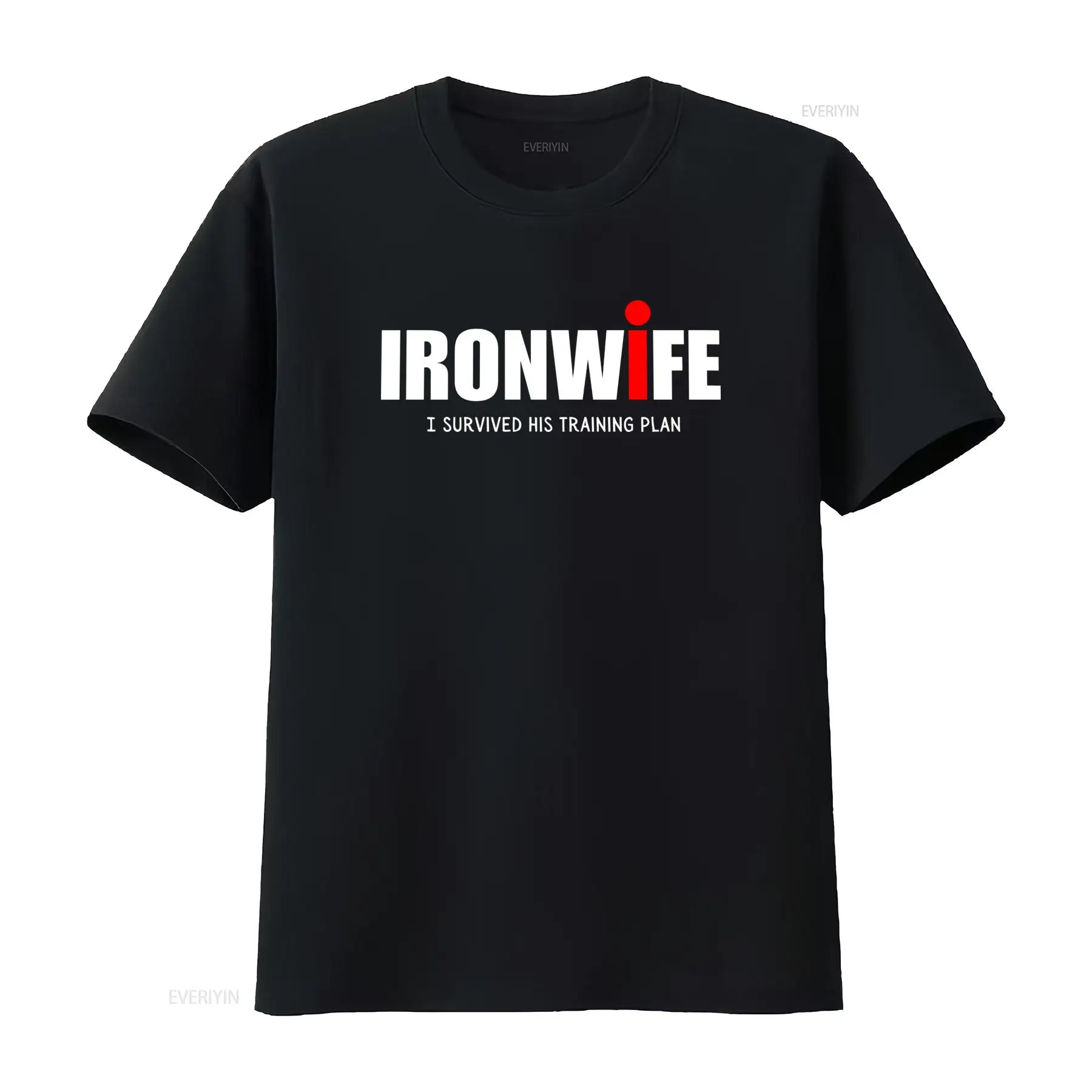 Vintage Cycling Gear - Ironwife Tシャツ トライアスロン選手のためのサポートアイテム スイムバイクラン トップス 面白いトライアスロンユーモア