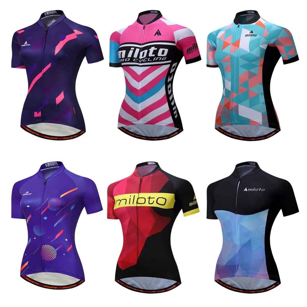 Cycling Gear Ladies - MILOTO 2025 レディース ファッション半袖ジャージ、夏のアウトドア スポーツ抗 UV、MTB
