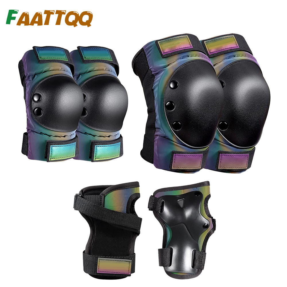 Youth Cycling Gear - 大人/子供/青少年用膝パッド、肘パッド、リストガード、スケートボード、スケート、スクーター、サイクリング、BMXバイク用スポーツ保護具