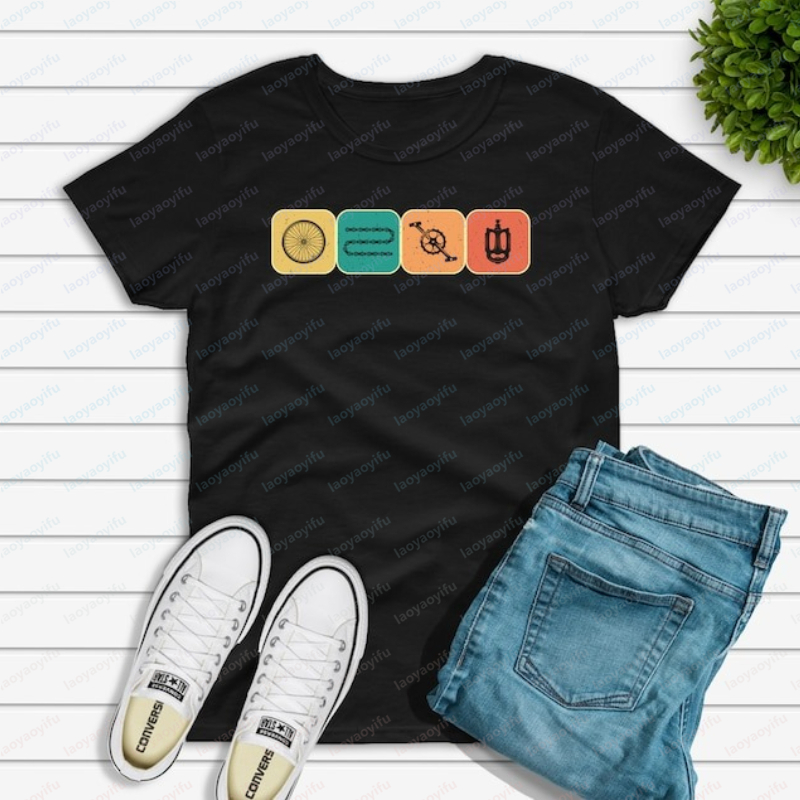 Vintage Cycling Gear - バイクパーツ Tシャツ サイクリングシャツ メンズ レディース 自転車