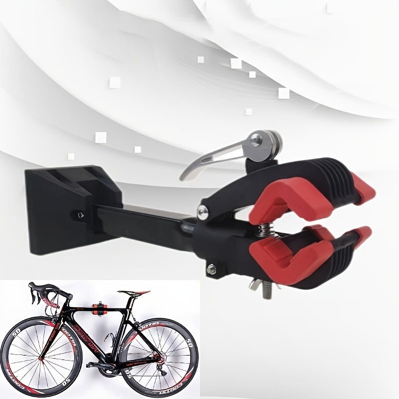 Cycling Gear Wall Organizer - 自転車壁掛け自転車ラック駐車ラック壁掛けマウンテンバイクラックアルミ合金クリップクラッシュパッドロード20KGブラケット