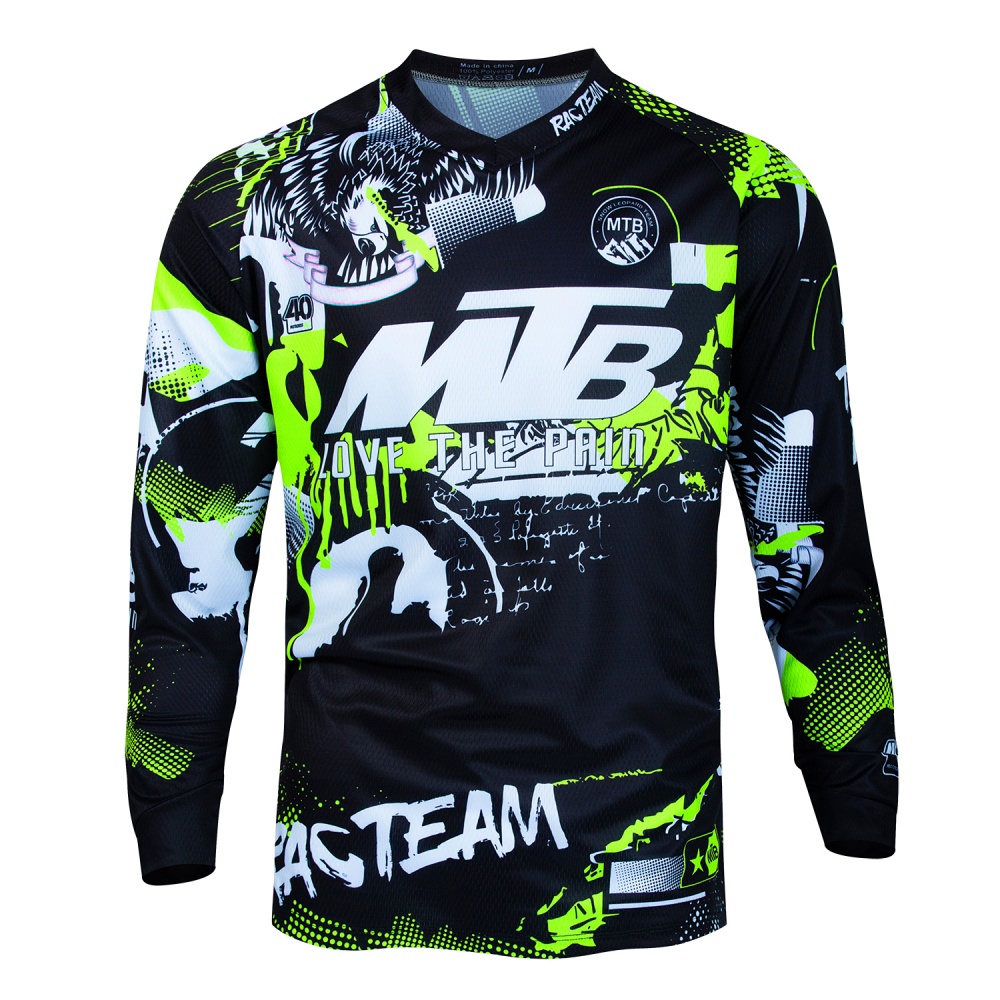 Cycling Gear Shop - MTB マウンテンバイク長袖サイクリングジャージトレンディプリント通気性アウトドアスポーツトップライディングギア