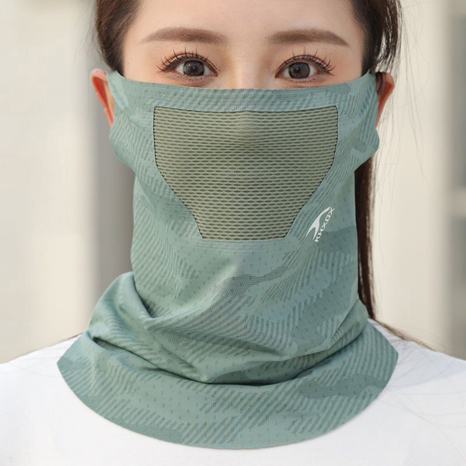 Cycling Gear Ladies - 通気性のあるアウトドアサイクリングフェイスマスク日焼け止めネックカバー軽量ライディングスポーツギア女性用
