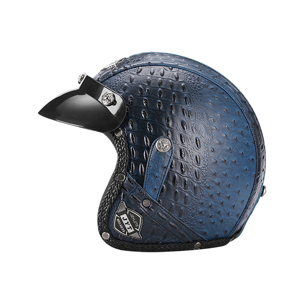 男性と女性のためのオープンフェイスのオートバイのヘルメット, - Vintage Cycling Gear のレビューと価格