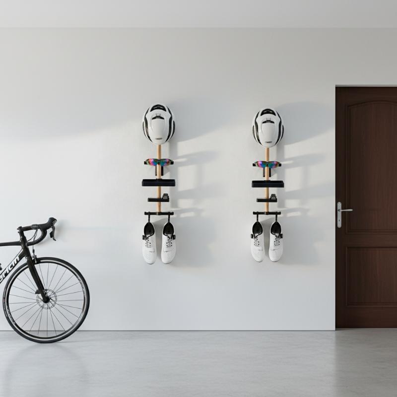 自転車デスクトップオーガナイザーディスプレイマウント1セット - Cycling Gear Wall Organizer のレビューと価格