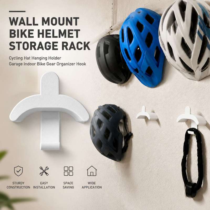 壁掛け式自転車ヘルメット収納ラック サイクリング帽子ハンギン - Cycling Gear Wall Organizer のレビューと価格