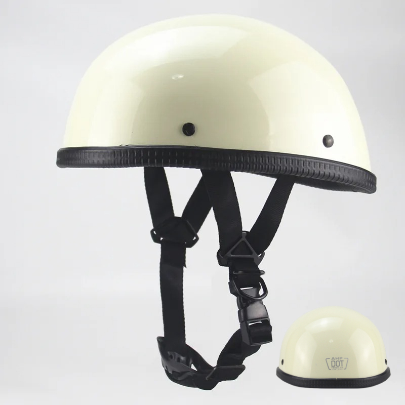 DOT認証済みユニセックスレトロオートバイヘルメットヴィンテ - Vintage Cycling Gear のレビューと価格