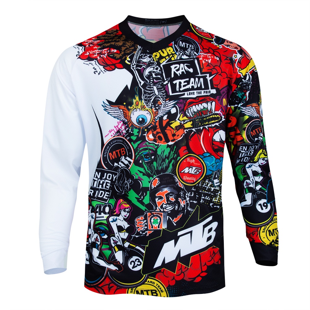 MTB マウンテンバイク長袖サイクリングジャージトレンディプ - Cycling Gear Shop のレビューと価格