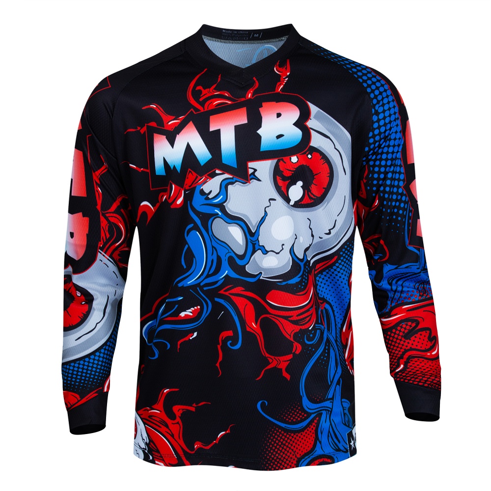 MTB マウンテンバイク長袖サイクリングジャージトレンディプ - Cycling Gear Shop のレビューと価格