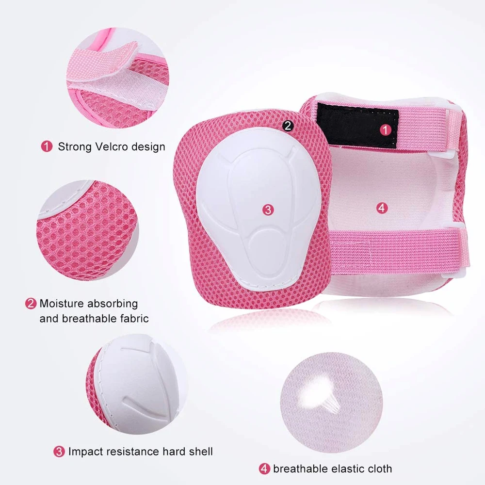 GOMOREON 6 ピース/セット子供用膝パッド肘パッドリ - Cycling Gear Material のレビューと価格