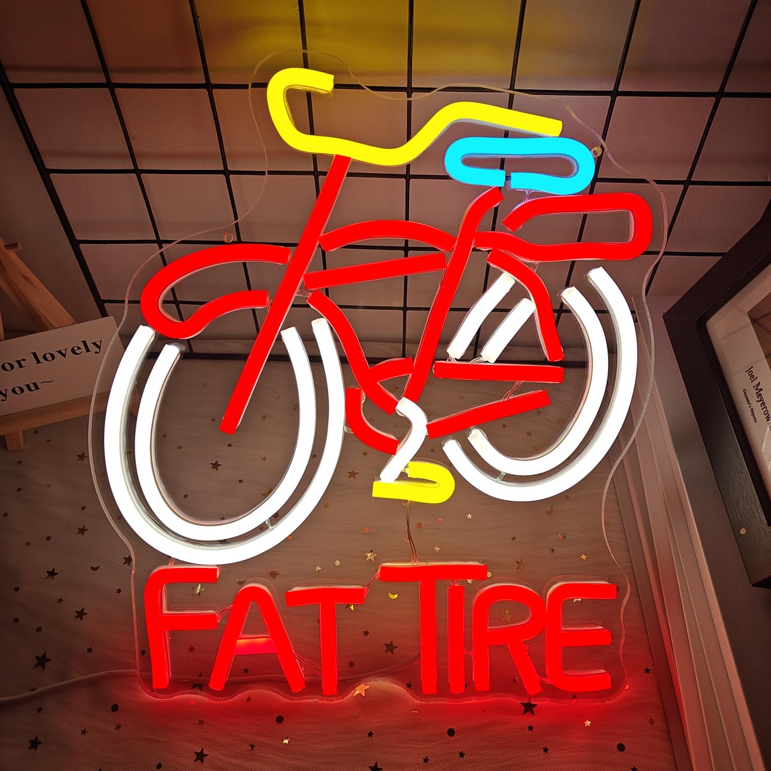 ファットタイヤバイクLEDネオンサインUSB調光式ウォールラ - Cycling Gear Shop のレビューと価格
