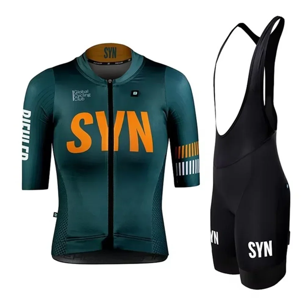 夏 SYN チームサイクリングセット女性シンジケート半袖ジャ - Cycling Gear Ladies のレビューと価格