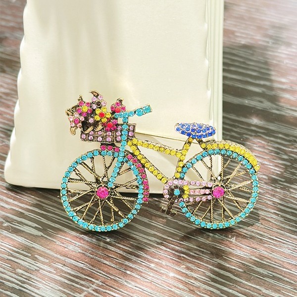 クリエイティブファッションフルカラーラインストーン自転車ブロ - Vintage Cycling Gear のレビューと価格