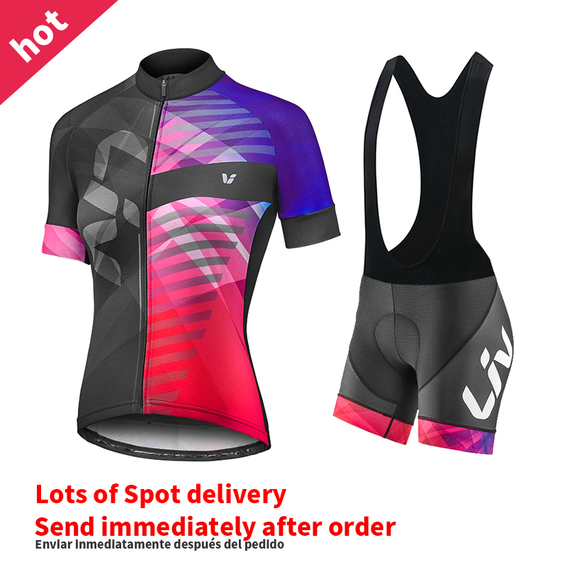 Liv-女性のサイクリングショーツとジャージのセット,チーム - Cycling Gear Ladies のレビューと価格